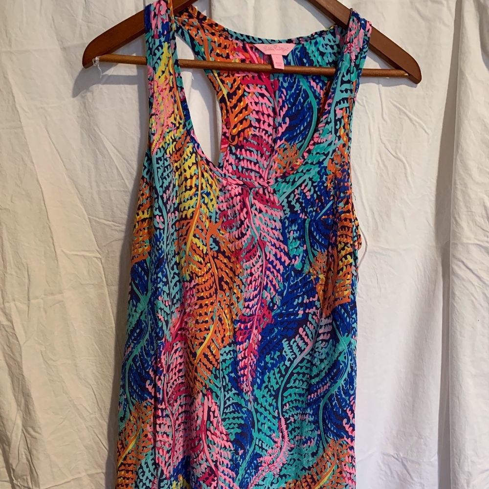 Lilly Pulitzer Silk BETTY Electric Feel Size L